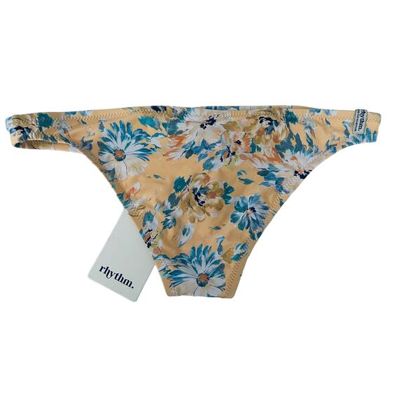 Free People Rhythm Oia Bloom Floral Watercolor Cheeky Bikini Bottoms Size Small - Picture 8 of 11